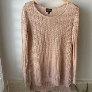 Original Frenchi Metallic Pointelle Sweater - Beige Moonlight - Size Medium